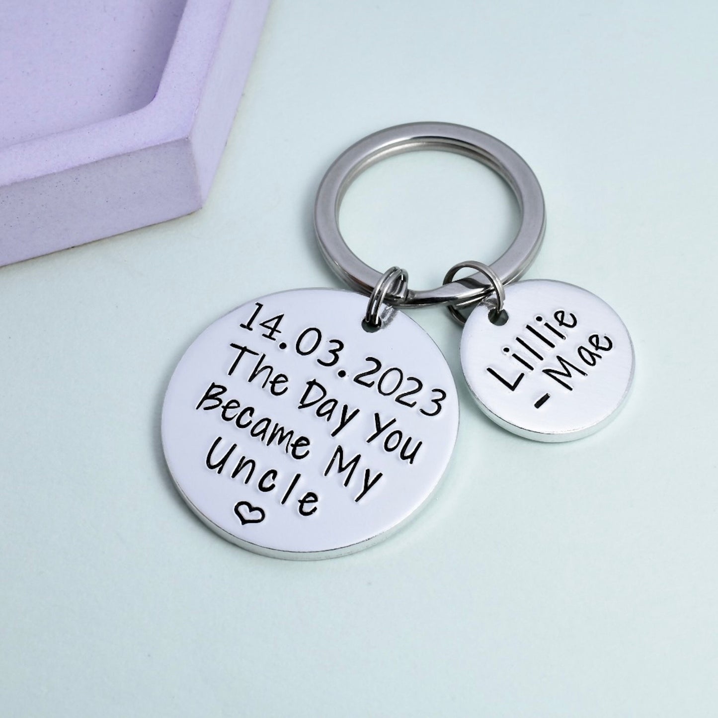 The Day You Became My Daddy Keyring • Personalised With Child's Name • New Parent Gift • The Day You Became My Mummy • Father's Day Gift