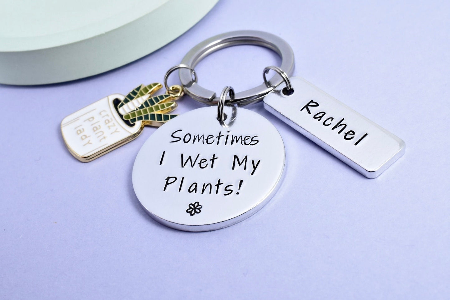 Sometimes I Wet My Plants! Funny Keyring • Plant Lover Gift • Crazy Plant Lady • House Plant Collector • Succulent Fan • Personalised Gift