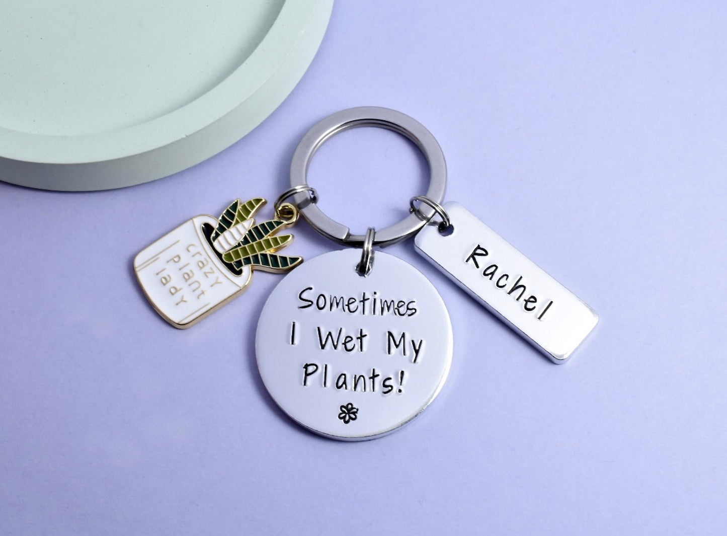 Sometimes I Wet My Plants! Funny Keyring • Plant Lover Gift • Crazy Plant Lady • House Plant Collector • Succulent Fan • Personalised Gift