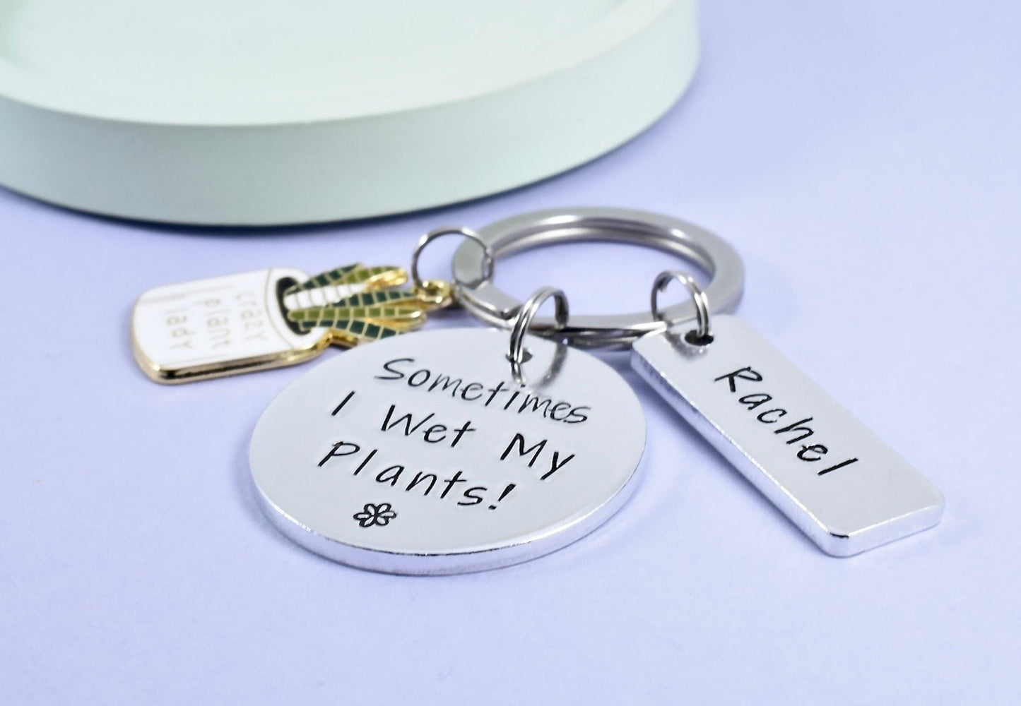 Sometimes I Wet My Plants! Funny Keyring • Plant Lover Gift • Crazy Plant Lady • House Plant Collector • Succulent Fan • Personalised Gift