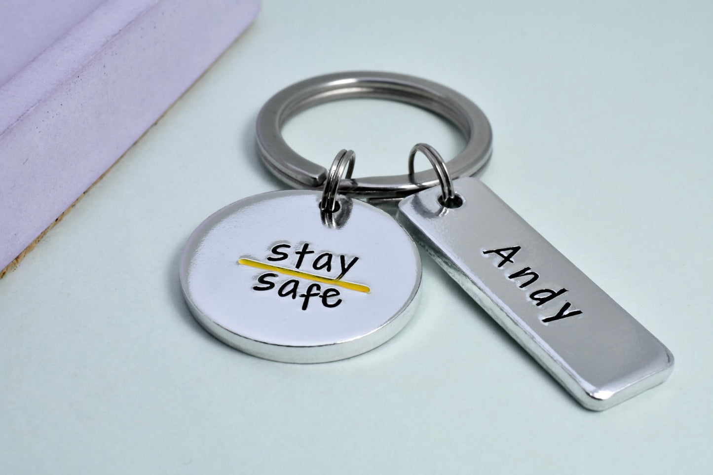 Thin Yellow Line Keyring • Coast Guard Gift • Personalised Coastal Guard Present • Stay Safe • First Responder Gift