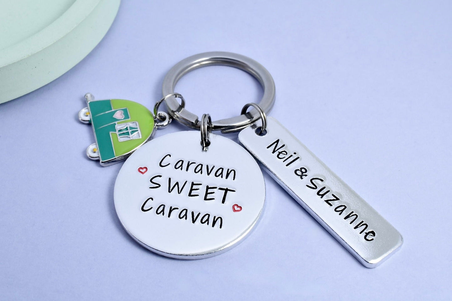 Caravan Sweet Caravan Keyring • Personalised Caravan Keychain • Gift For Camping Enthusiast • Campervan Keys • Caravaner Gift • Motorhome