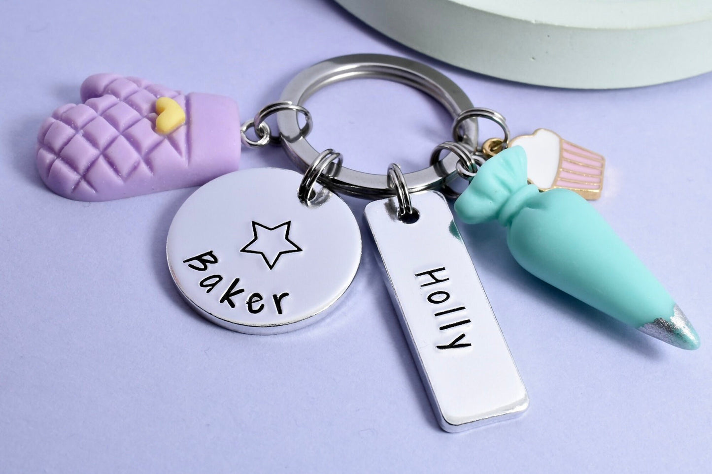 Star Baker Keyring • Personalised Baking Fan Key Chain • Cake Baking Enthusiast Gift • Cake Maker Gift •  Pâtissier Key Chain • Pastry Chef