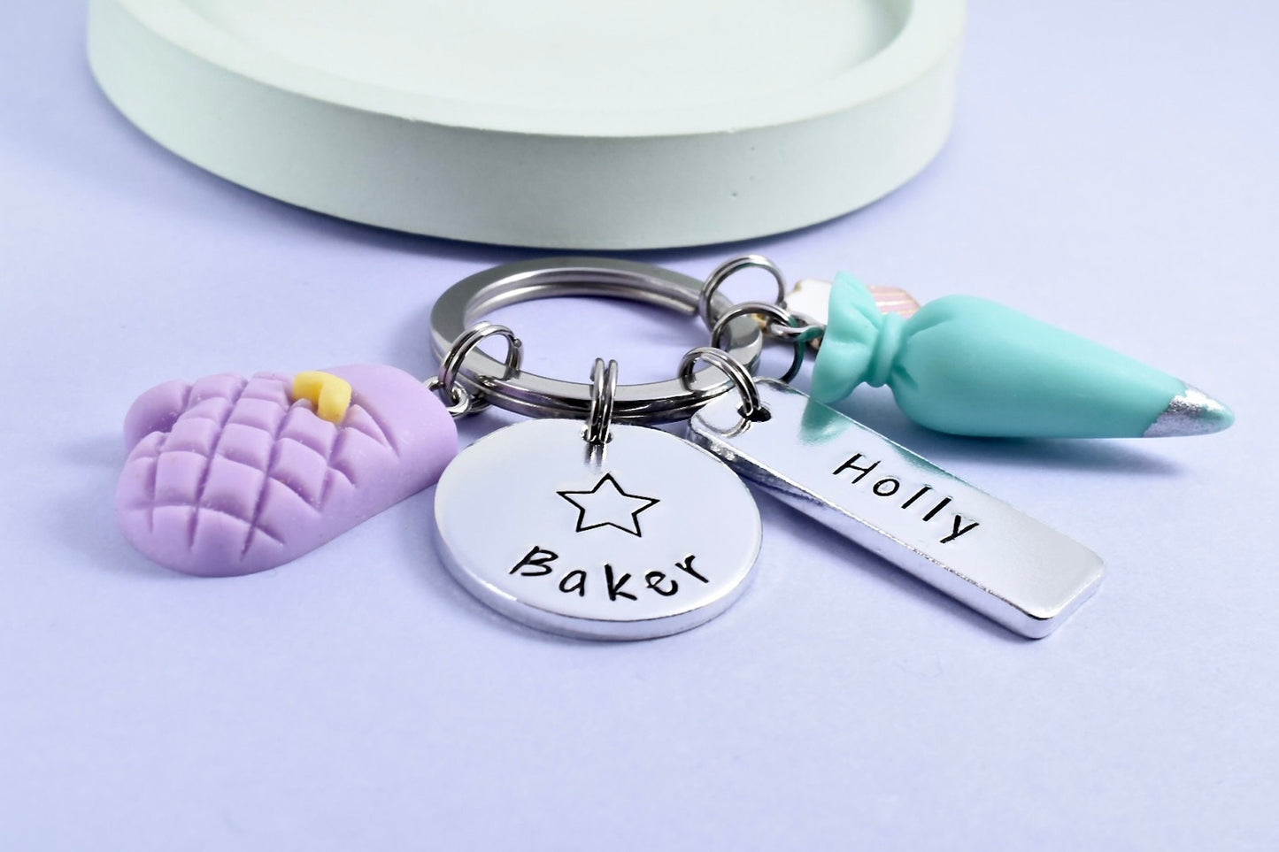 Star Baker Keyring • Personalised Baking Fan Key Chain • Cake Baking Enthusiast Gift • Cake Maker Gift •  Pâtissier Key Chain • Pastry Chef