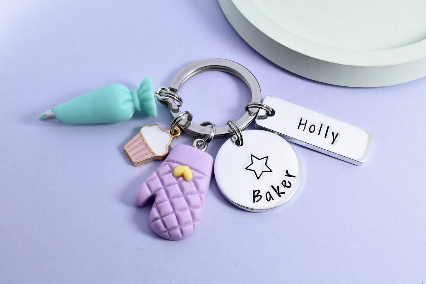 Star Baker Keyring • Personalised Baking Fan Key Chain • Cake Baking Enthusiast Gift • Cake Maker Gift •  Pâtissier Key Chain • Pastry Chef