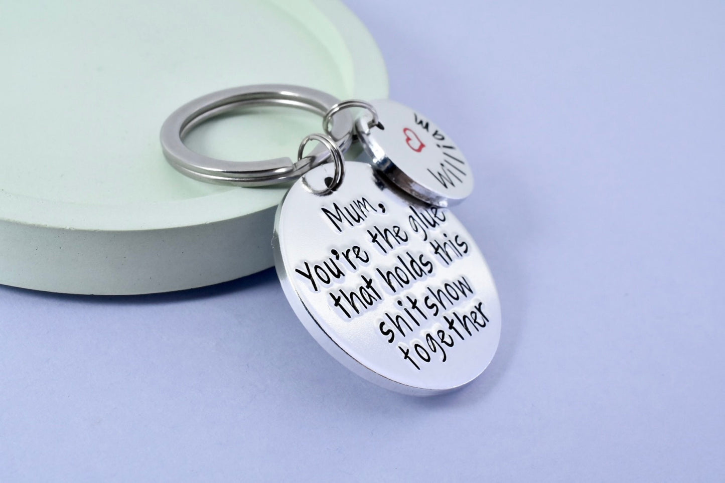 Mum, You're The Glue That Holds This Shitshow Together Keyring • Personalised Gift For Parent•Adult Child Gift For Mum •Mother's Day Present