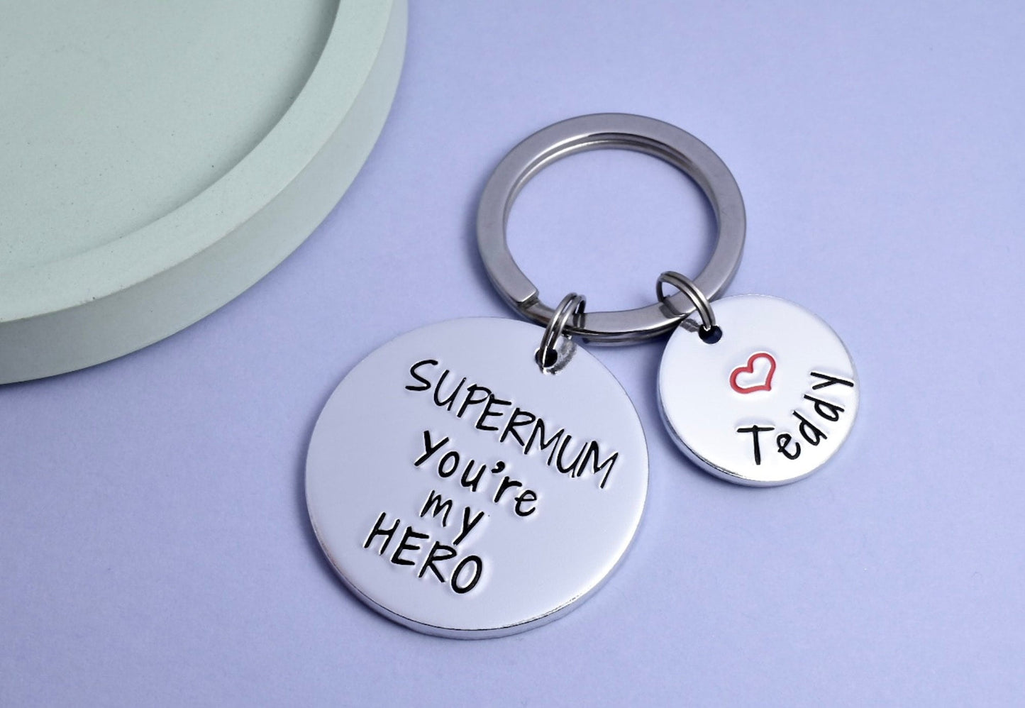 SUPERMUM You're My HERO Keyring • Personalised Gift For Parent • Gift For Mum • Sweet Mother's Day Present • Key Chain From Young Child