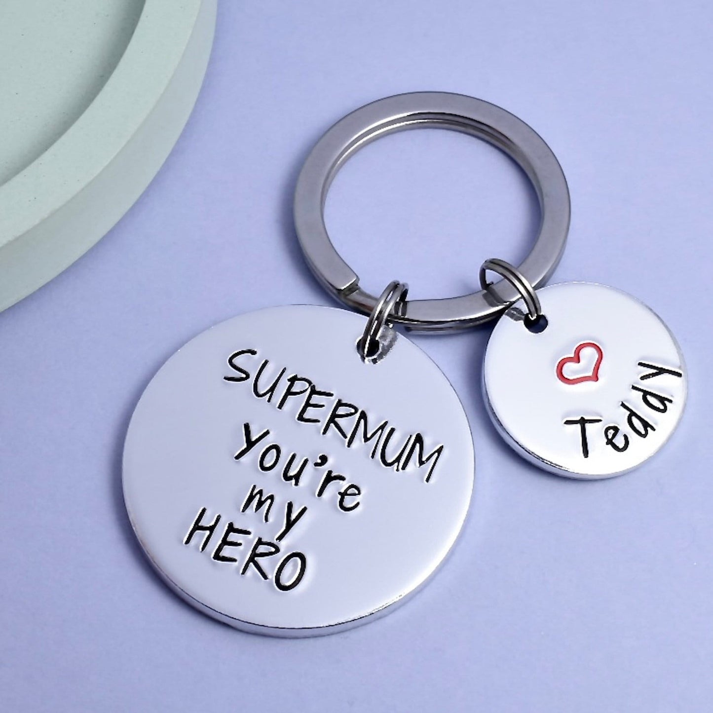 SUPERMUM You're My HERO Keyring • Personalised Gift For Parent • Gift For Mum • Sweet Mother's Day Present • Key Chain From Young Child