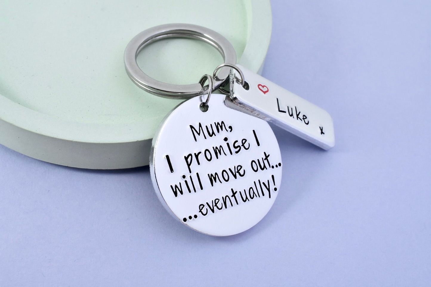 Mum, I Promise I Will Move Out...Eventually! Keyring • Gift For Parent • Present For Parent • Adult Child Gift For Mum • Mother's Day