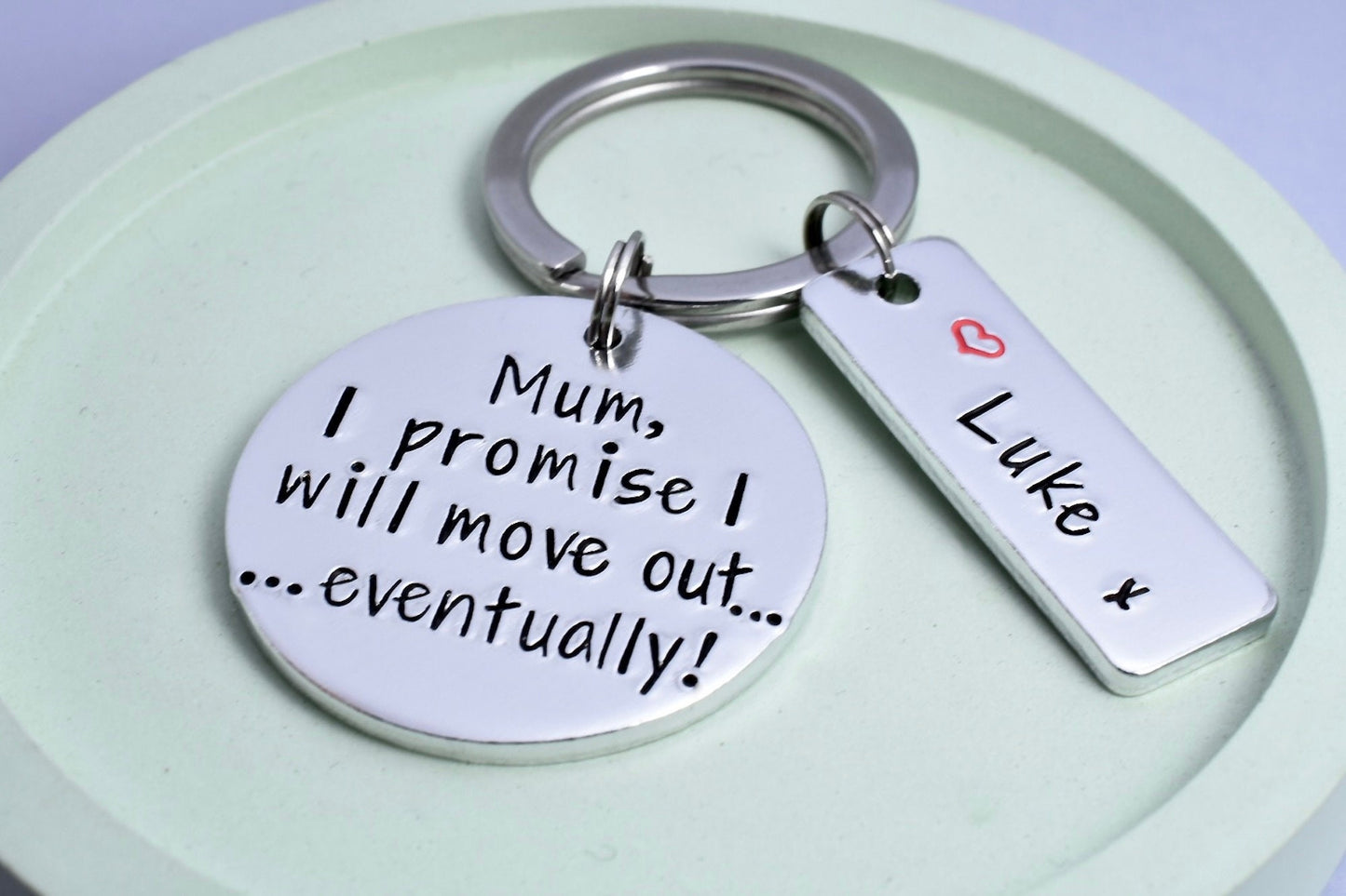 Mum, I Promise I Will Move Out...Eventually! Keyring • Gift For Parent • Present For Parent • Adult Child Gift For Mum • Mother's Day