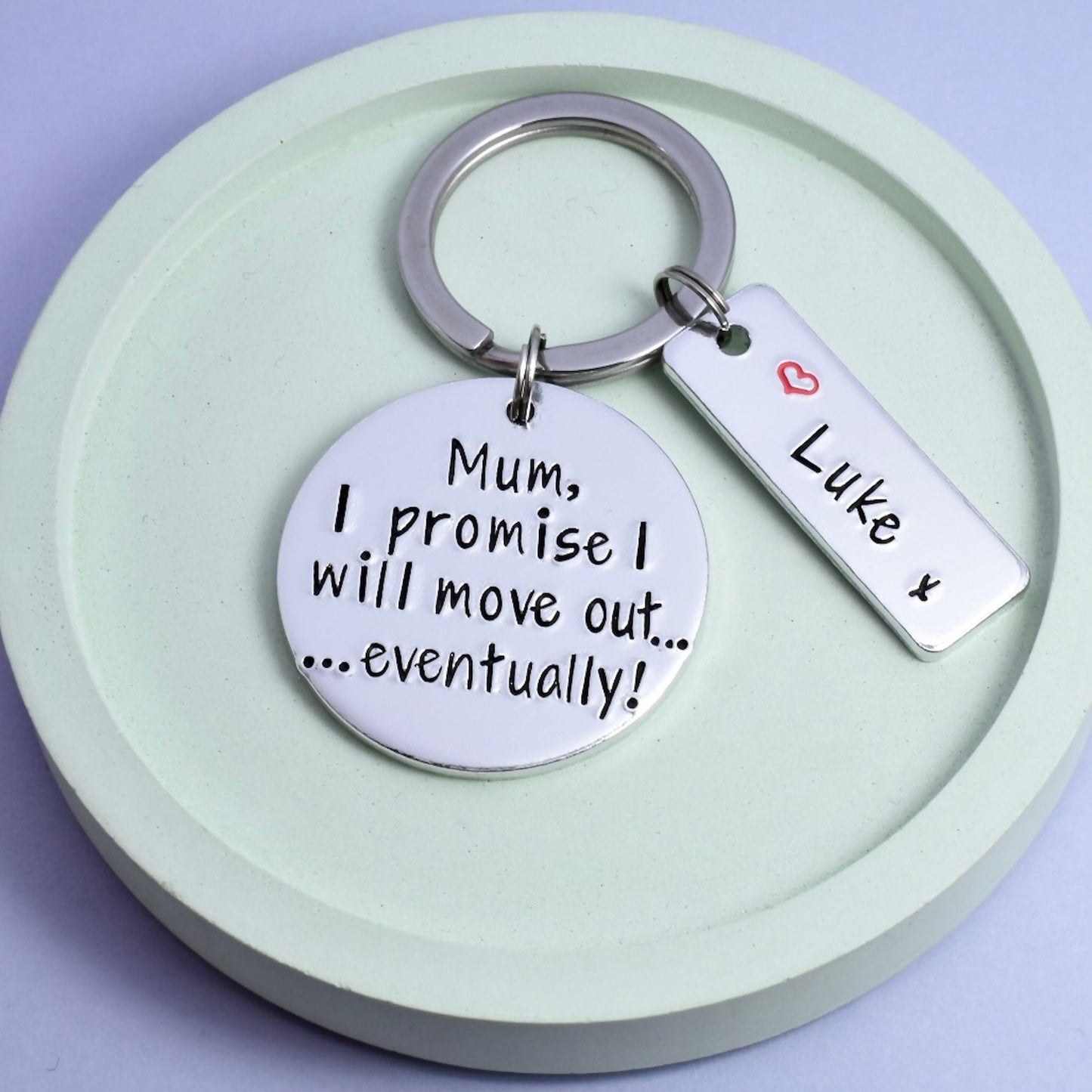 Mum, I Promise I Will Move Out...Eventually! Keyring • Gift For Parent • Present For Parent • Adult Child Gift For Mum • Mother's Day