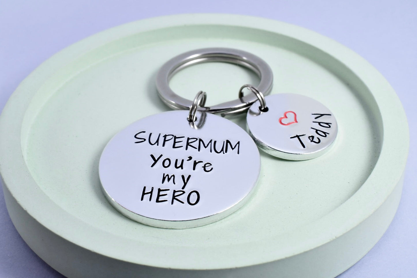 SUPERMUM You're My HERO Keyring • Personalised Gift For Parent • Gift For Mum • Sweet Mother's Day Present • Key Chain From Young Child